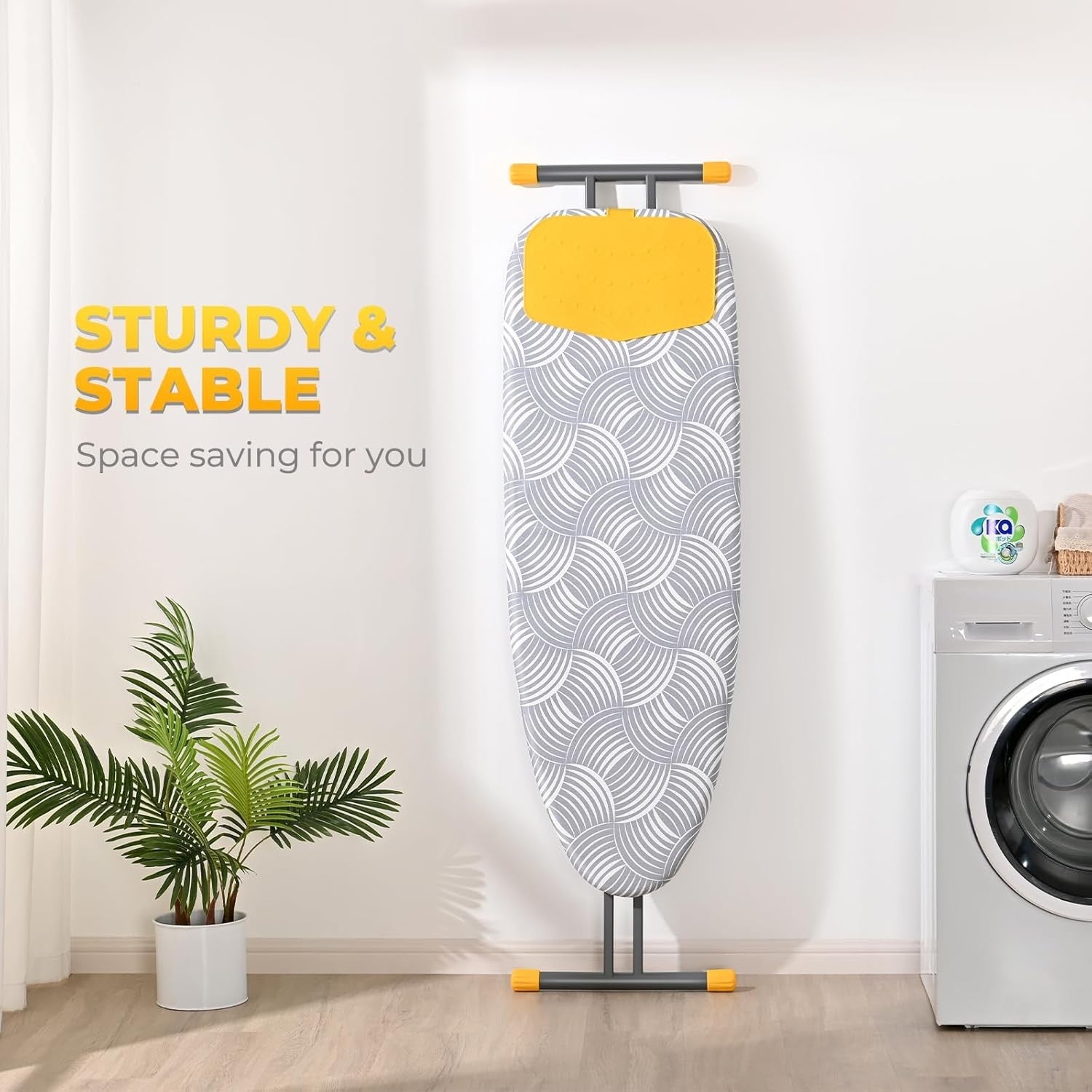 Extra Wide Ironing Board Height Adjustable Heavy Duty Foldable 135x46cm