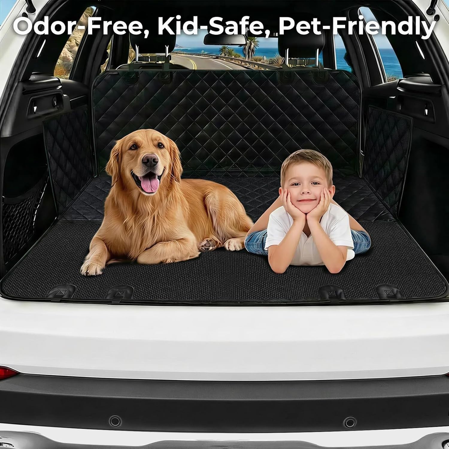 Waterproof Dog Car Seat Cover Hammock Back Seat Protector SUV Truck Pet