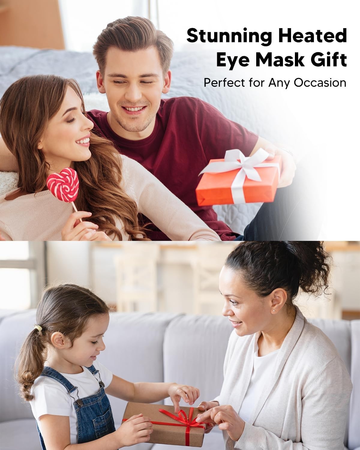 Cordless Heated Eye Mask Dry Eye Relief Blackout Sleep Aid