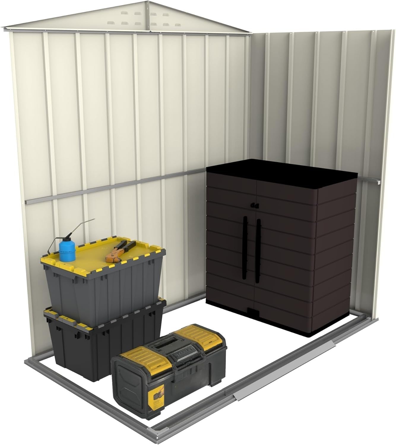 Duramax 6x4 Outdoor Metal Garden Shed Anthracite Weatherproof Storage