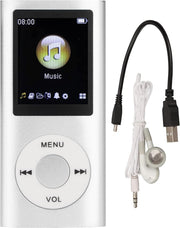 Portable Slim MP3 Player 1.8" LCD Lossless Music Player 64GB Silver