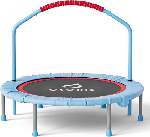Blue 38in Folding Exercise Trampoline Low Impact Rebounder 220LB