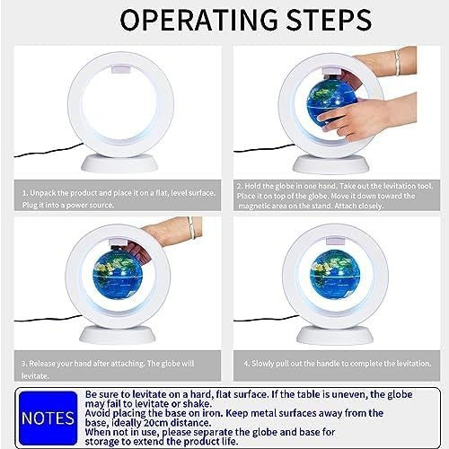 Constellation Floating Globe Bluetooth Speaker, Spinning Levitating Lamp