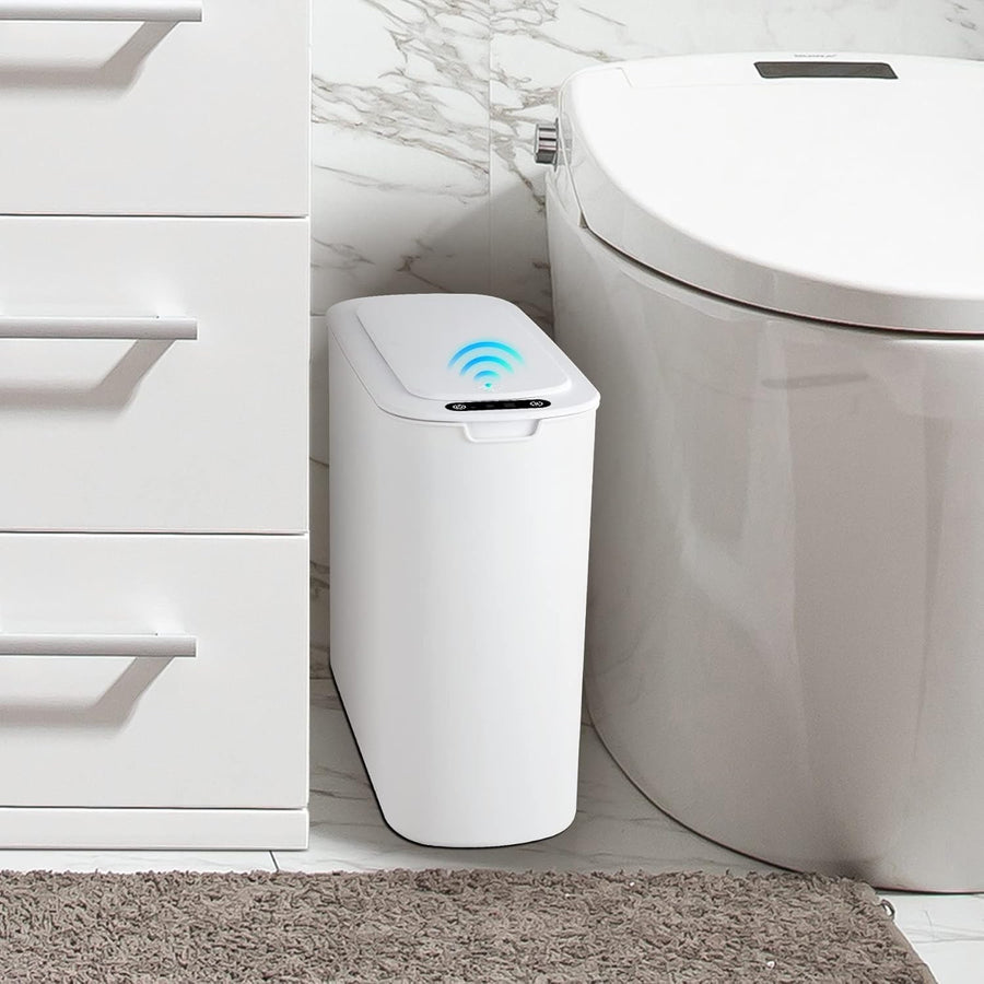 2.6G Touchless Motion Sensor Trash Can | Smart Bathroom Waste Bin