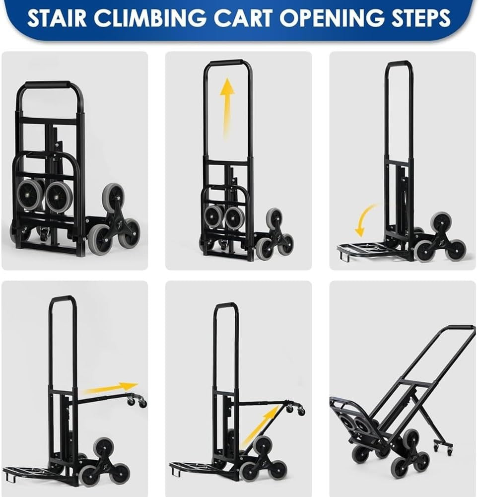 Heavy Duty Stair Climbing Cart 250kg Folding Hand Truck Trolley