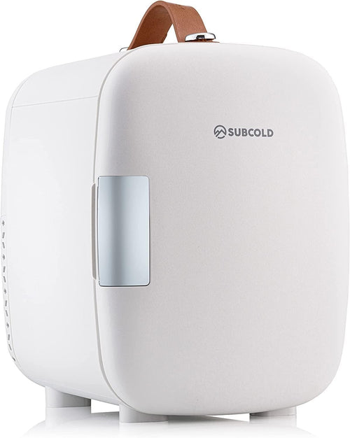 4L Mini Fridge USB & AC Powered White Portable Cooler Small