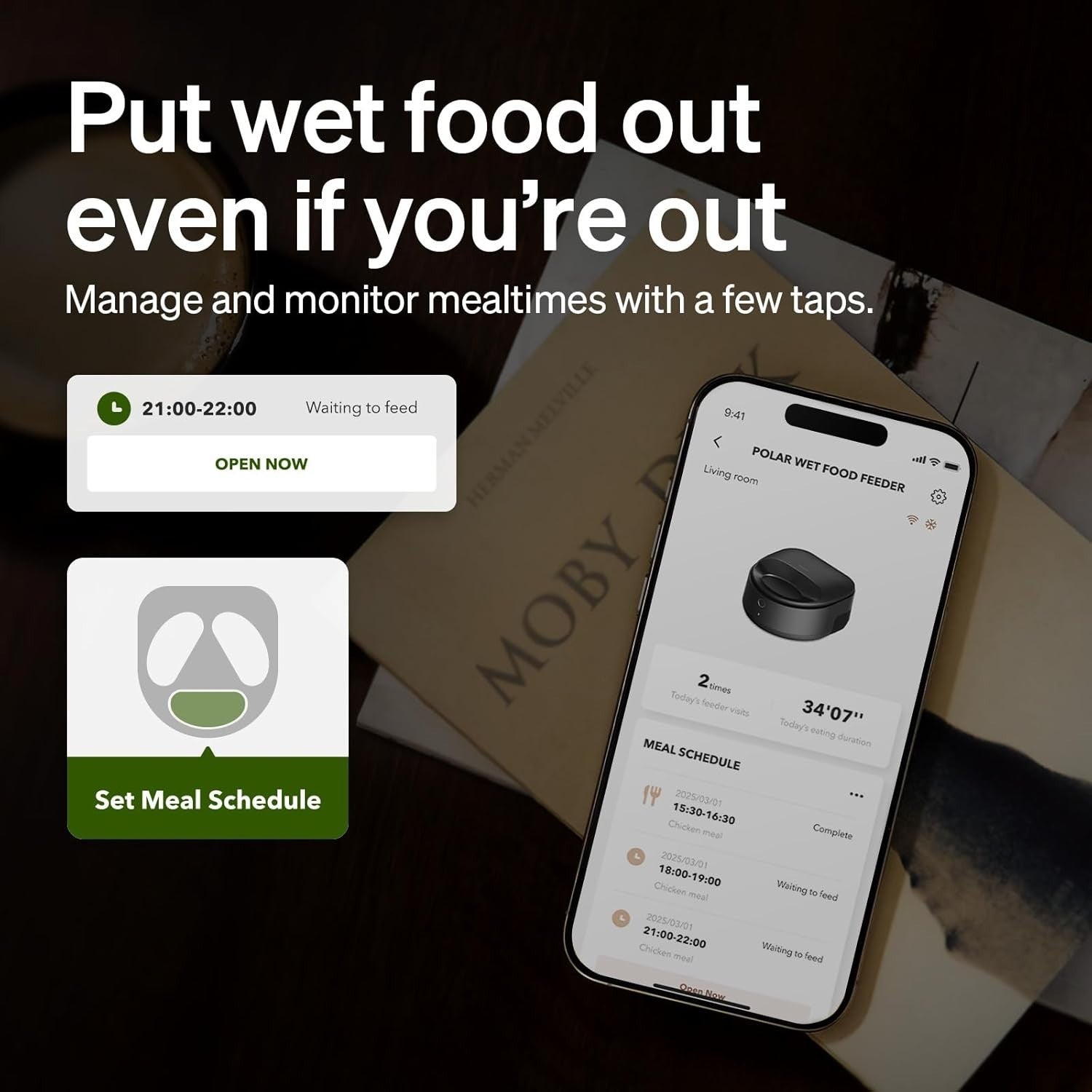 Automatic Wet Cat Feeder Refrigerated App Control 3 Day Timed Feeder