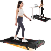 Portable Under Desk Walking Treadmill 0-14% Incline 6KM/H Home Office Gym
