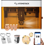 Portable Laser Engraver 5W Enclosed Desktop Cutter 10000mm/min App Control