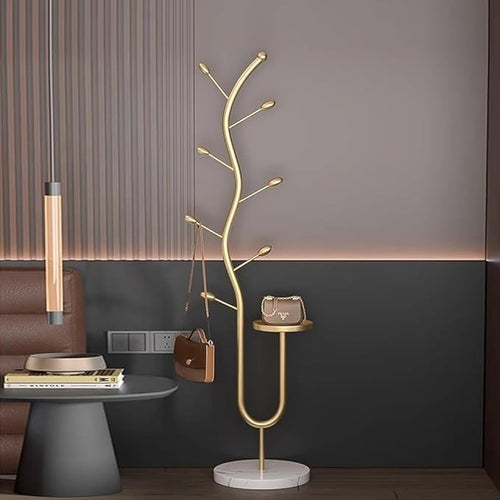 Luxury Gold Metal Coat Rack Stand | Freestanding Tree Branch Hall Stand