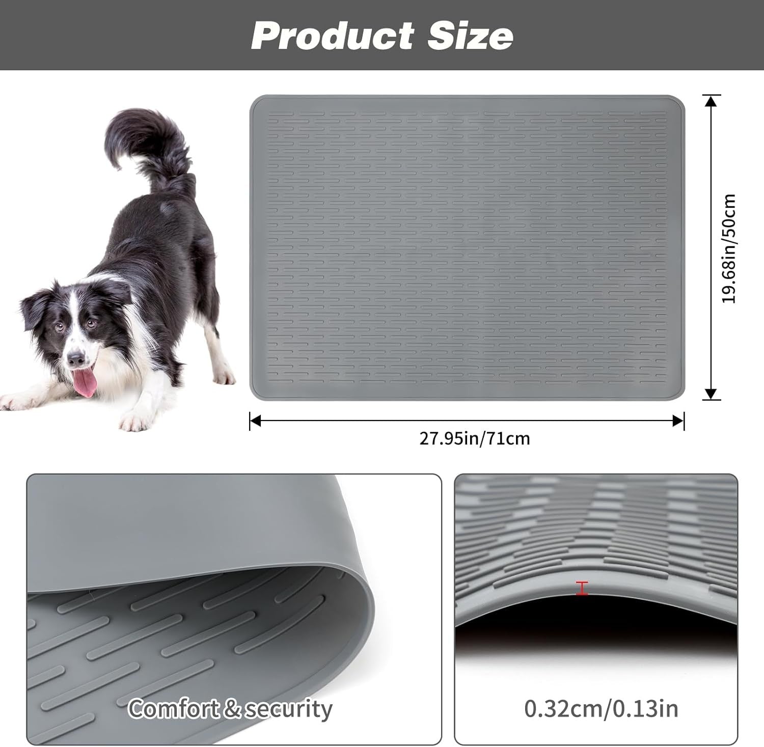 Dog Grooming Table Mat Non Slip Silicone Anti Fatigue Pet Bath Mat