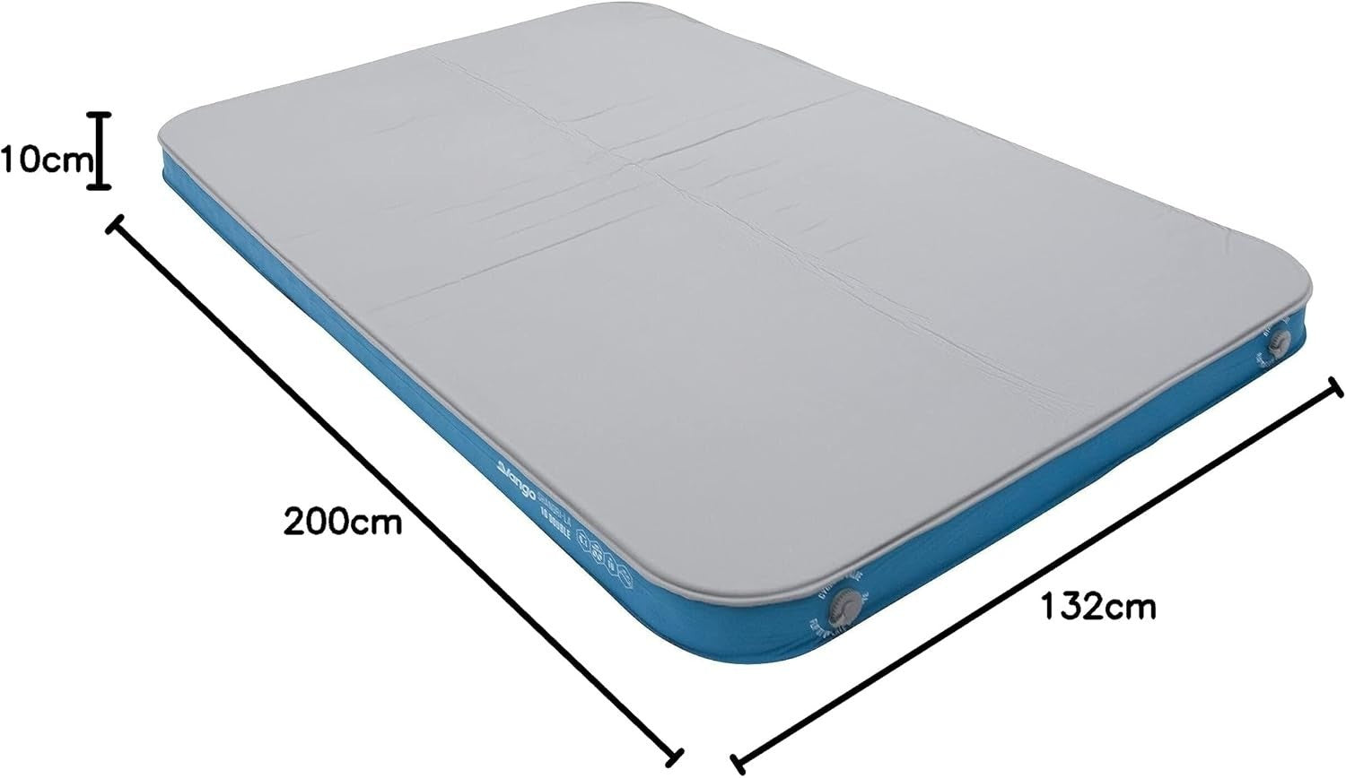 Double Self-Inflating Camping Mattress 10cm Memory Foam Lightweight