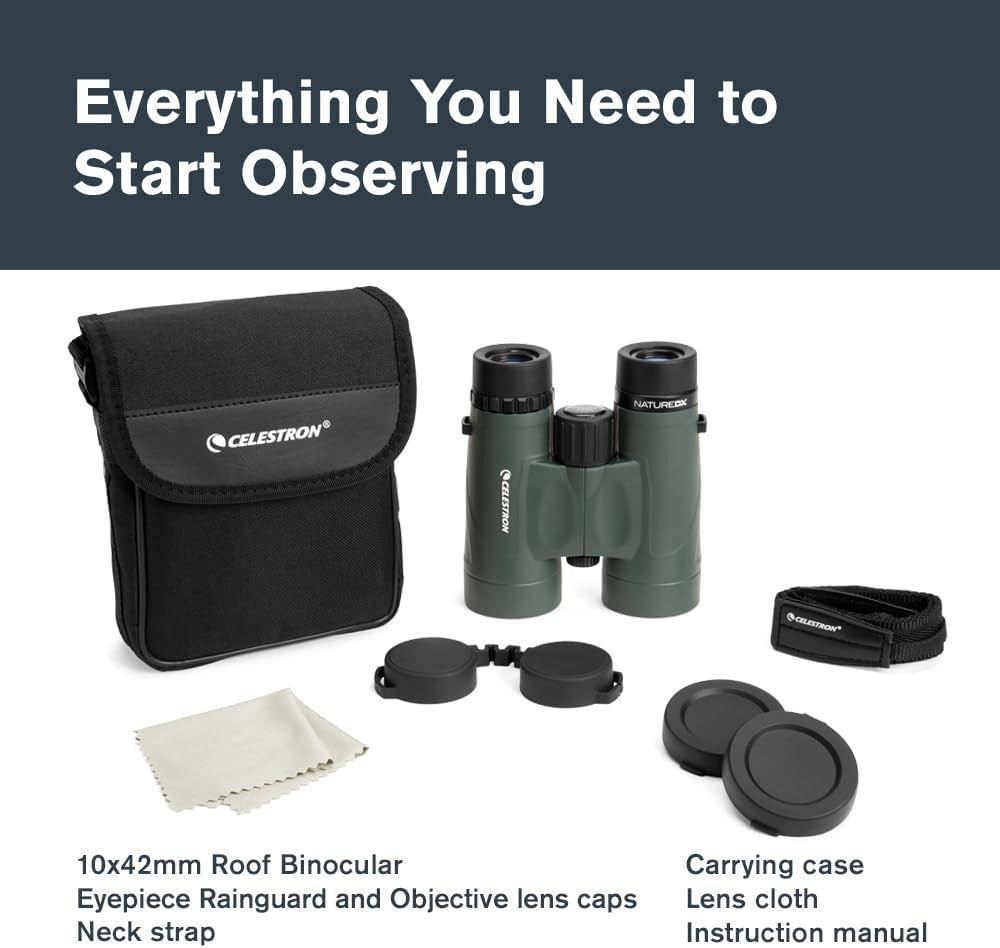 10x42 Waterproof Binoculars HD Long-Range Birdwatching Hiking Outdoor Travel