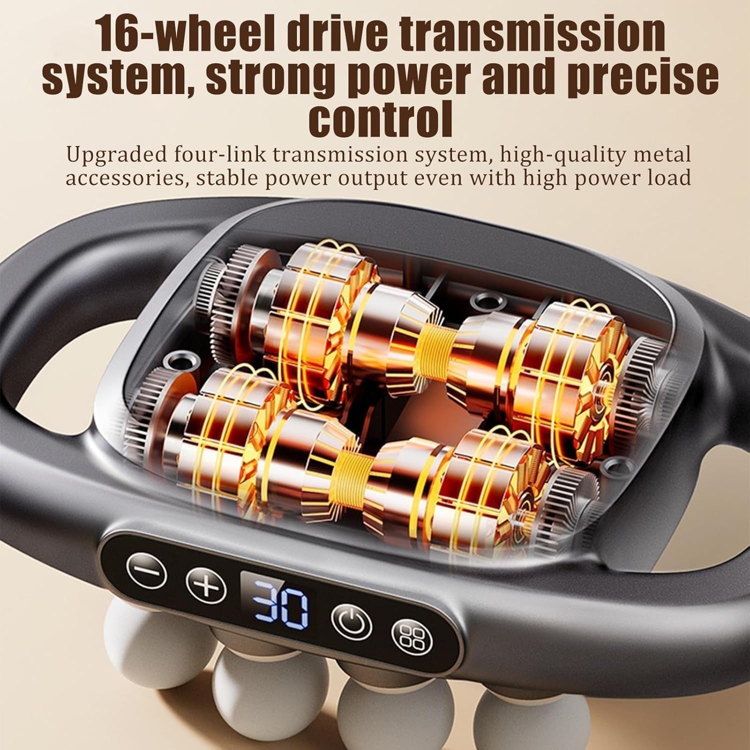 16 Head Deep Tissue Massage Gun 30 Speed High Torque Muscle Recovery Tool