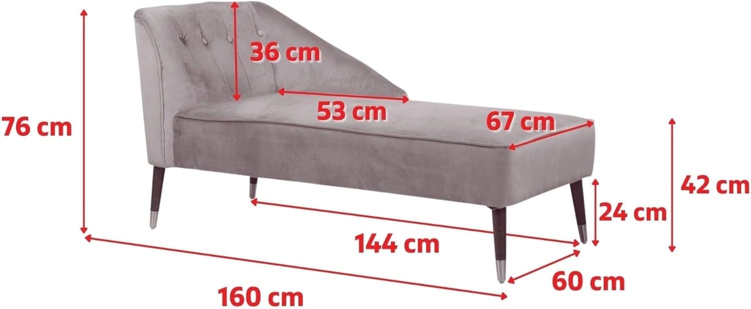 Modern Green Velvet Tufted Right Hand Chaise Lounge Chair Bedroom 160cm.