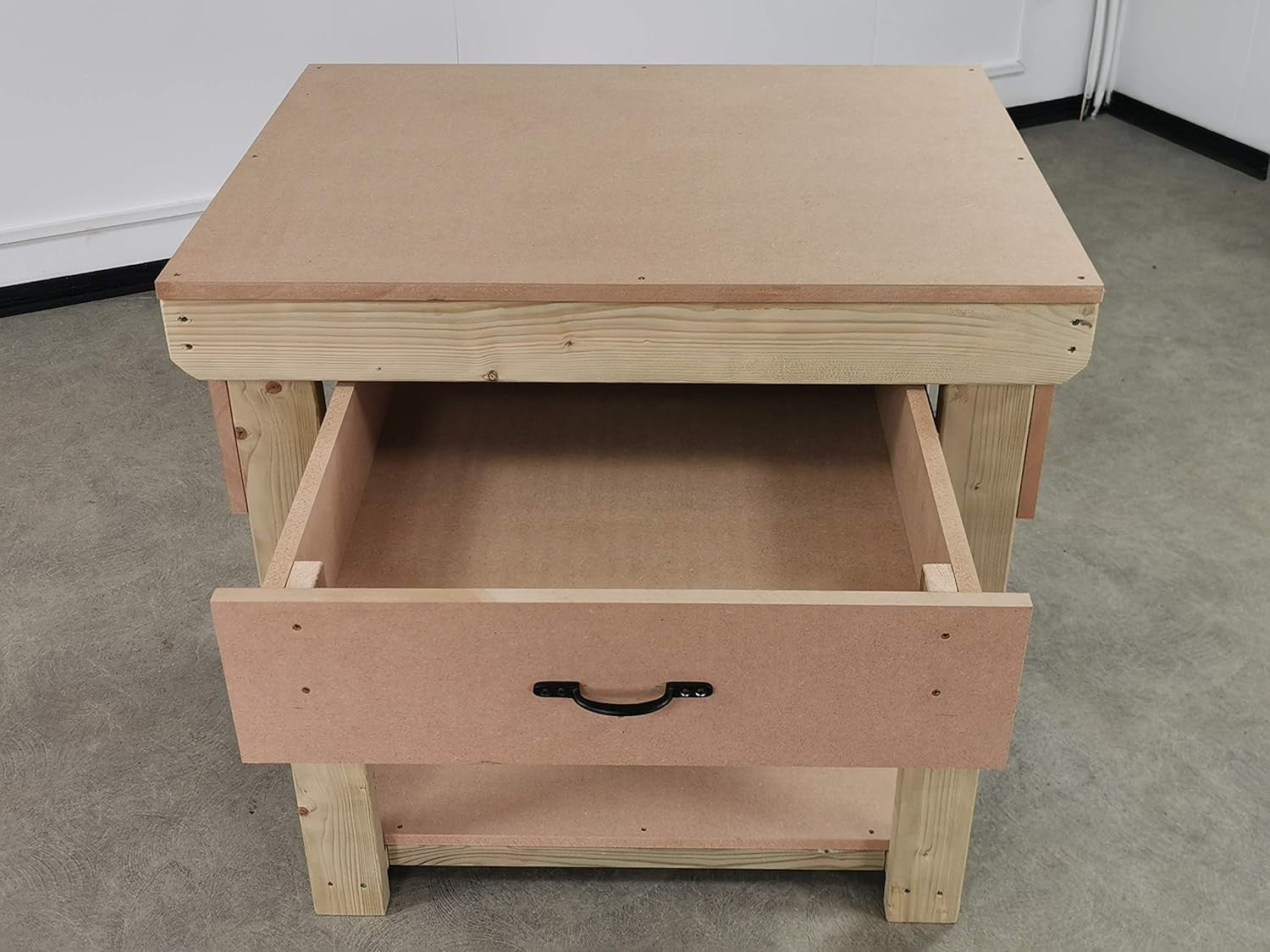 Heavy Duty Wooden Workbench 3ft 18mm MDF Top Drawer Garage Industrial Table