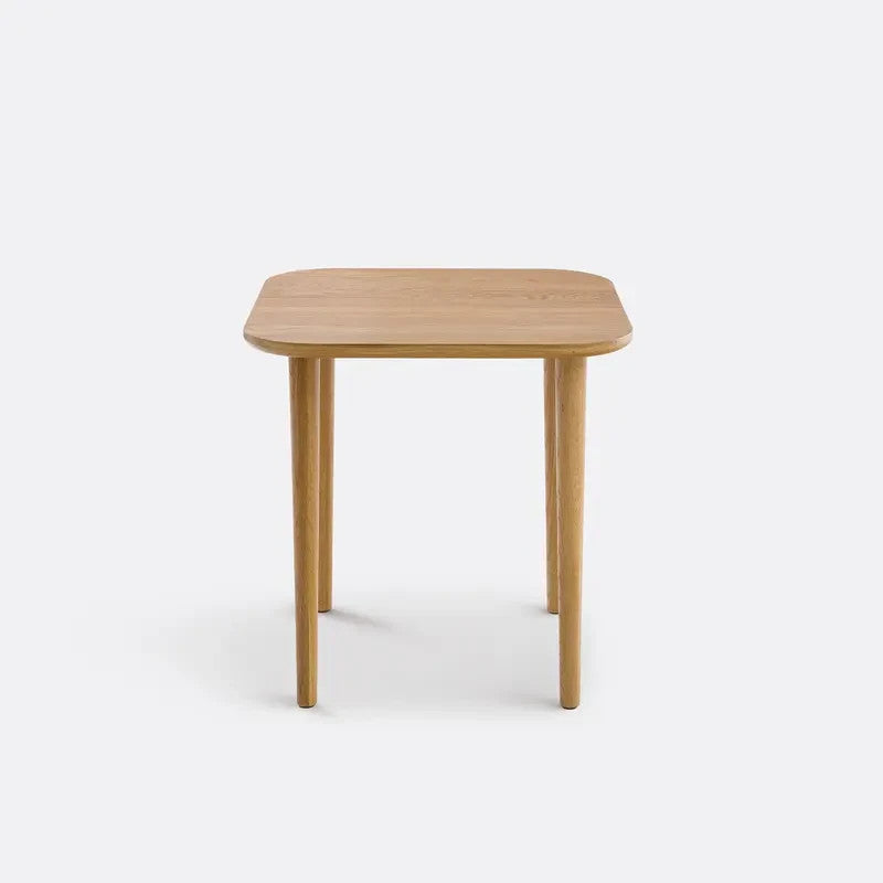 Solid Oak Square Coffee Table 50cm Modern Wood Lounge Side Table