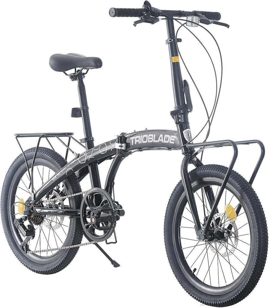 20" Folding Bike 7 Speed Disc Brake Lightweight Adult Commuter Bicycle