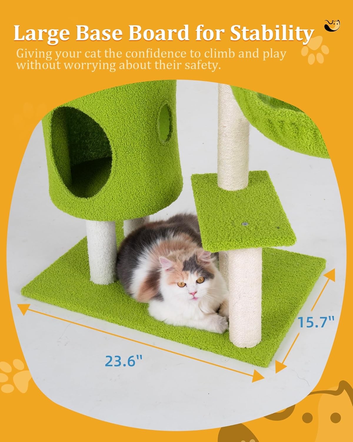 Cute Cat Tree Tower 104cm Scratching Post Condo Hammock for Indoor Cats