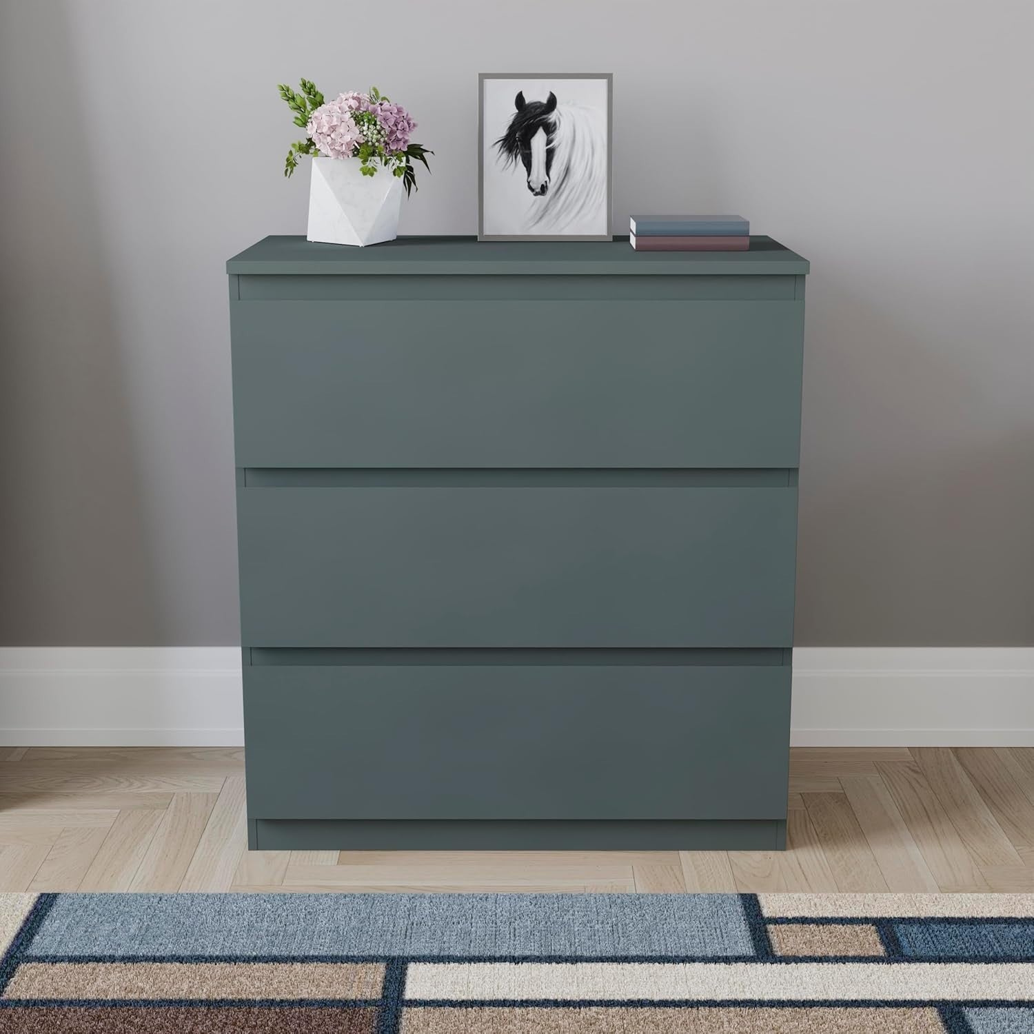 Modern 3-Drawer Chest Storage Unit – Bedroom Organizer, Smooth Slide Drawers