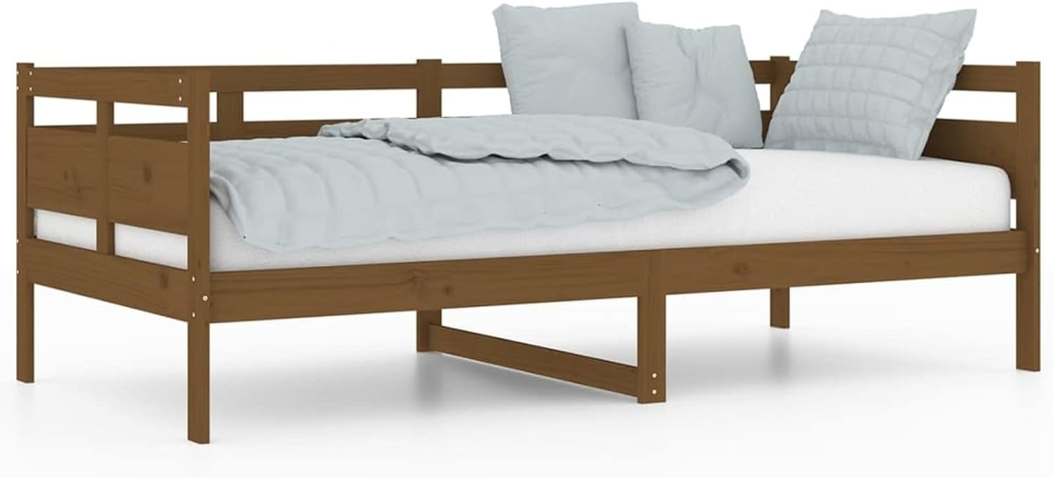 Solid Pine Wood Daybed Sofa Bed 90x190cm | Rustic Guest Bed for Indoor/Outdoor