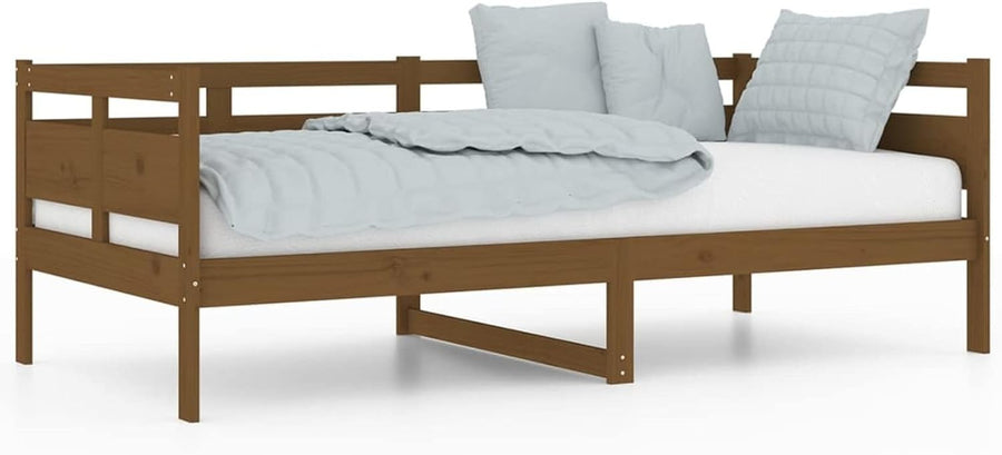 Solid Pine Wood Daybed Sofa Bed 90x190cm | Rustic Guest Bed for Indoor/Outdoor