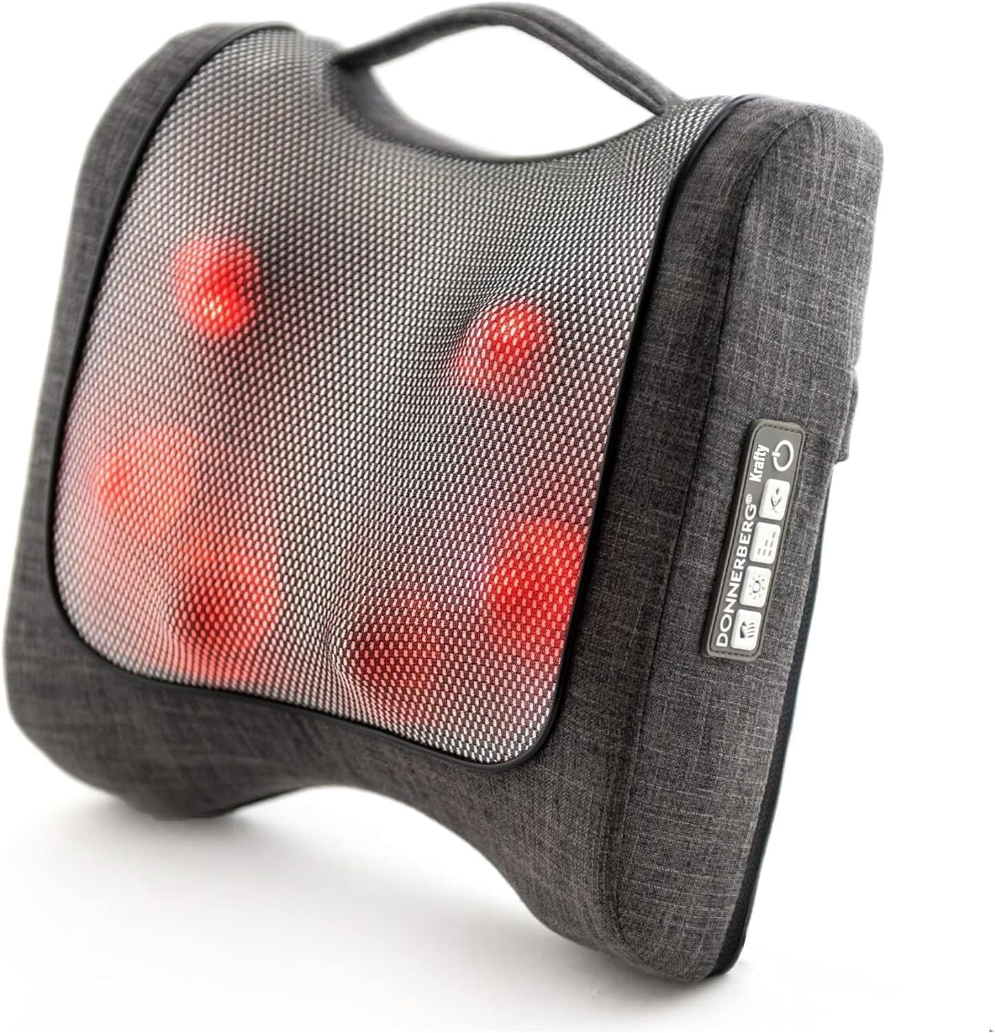 Heated Shiatsu Back Massager Infrared Pillow Pain Relief Home Car Use