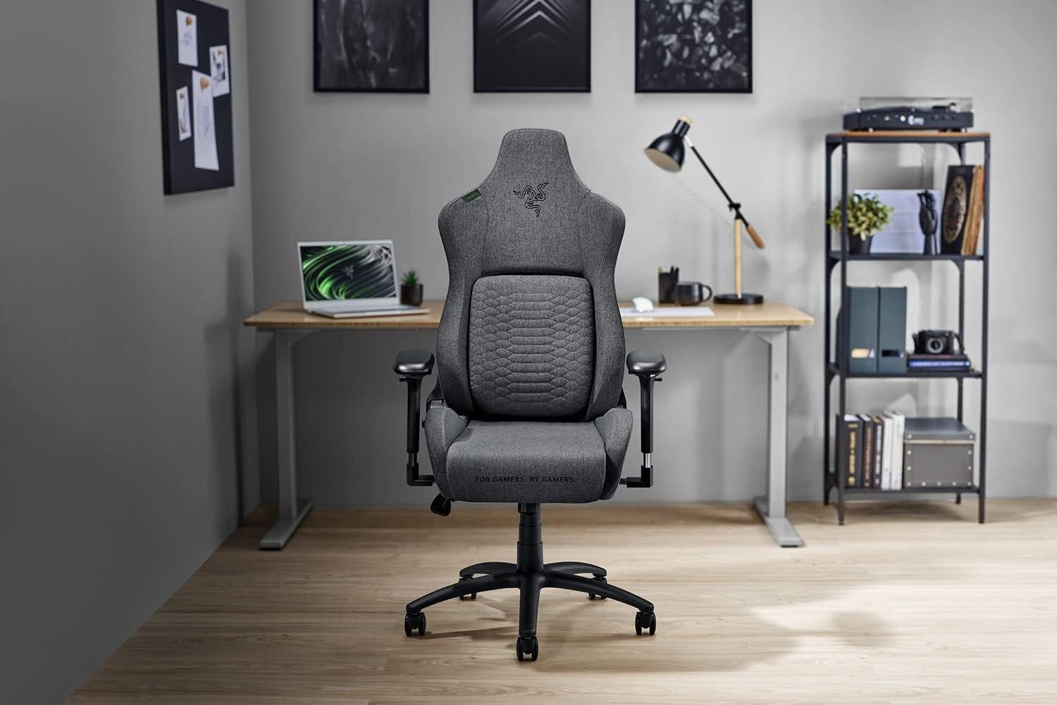 Premium Gaming Chair Fabric Integrated Lumbar High Back