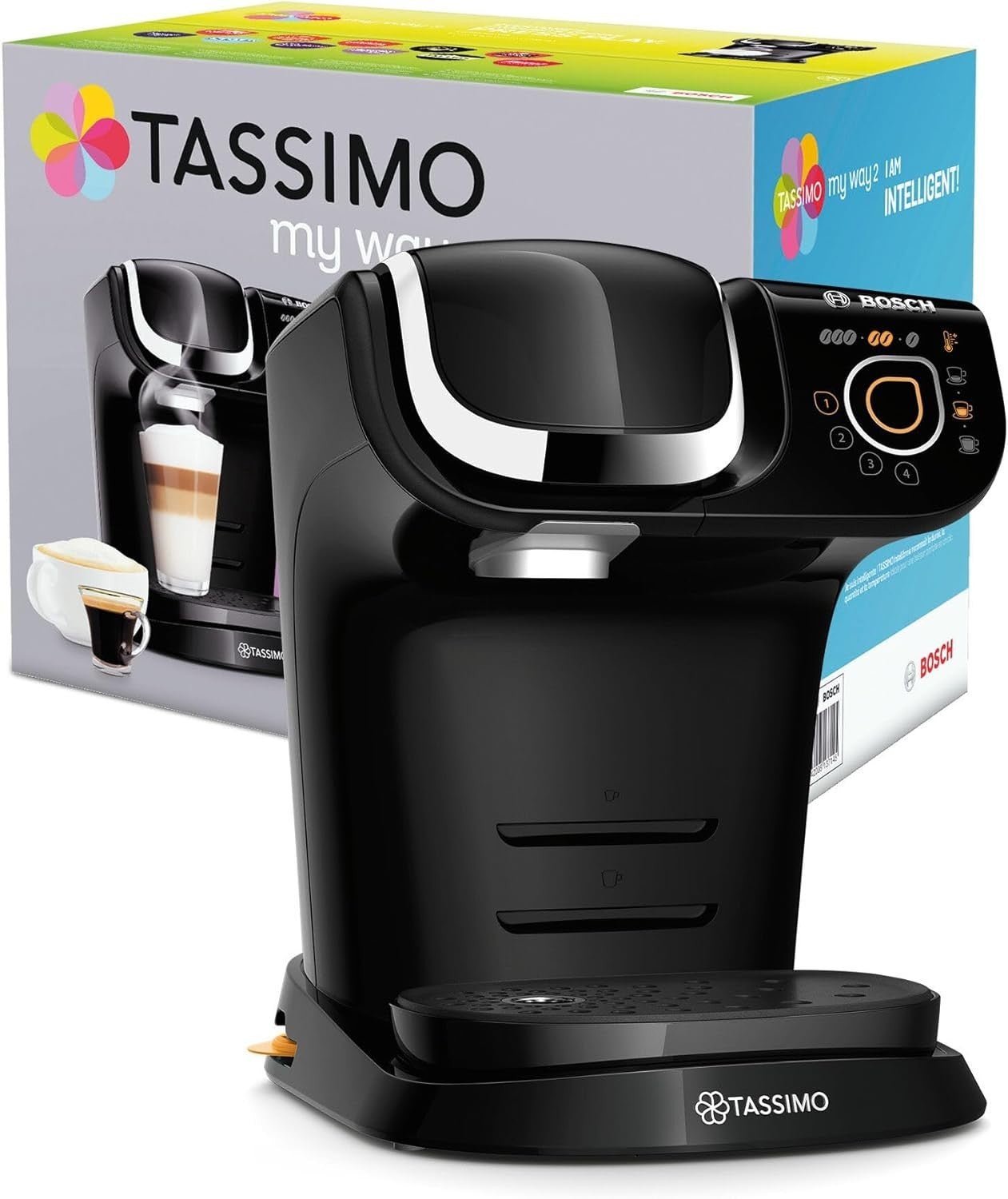 Pod Coffee Machine 1.3L Auto Clean Programmable Slim Design 1500W Espresso Maker