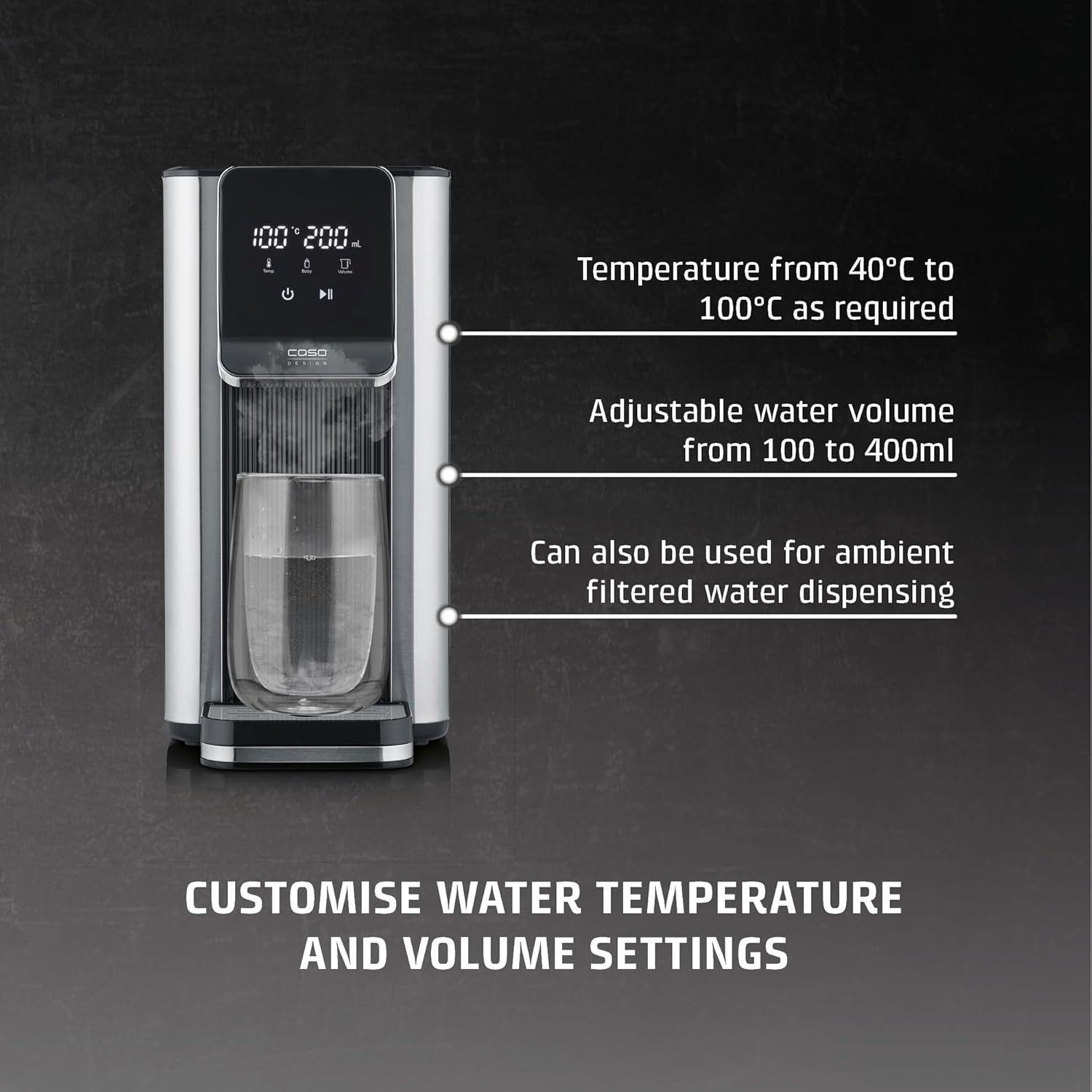 Instant Hot Water Dispenser 2.5L One Cup Boiler 13 Temp Touch Control