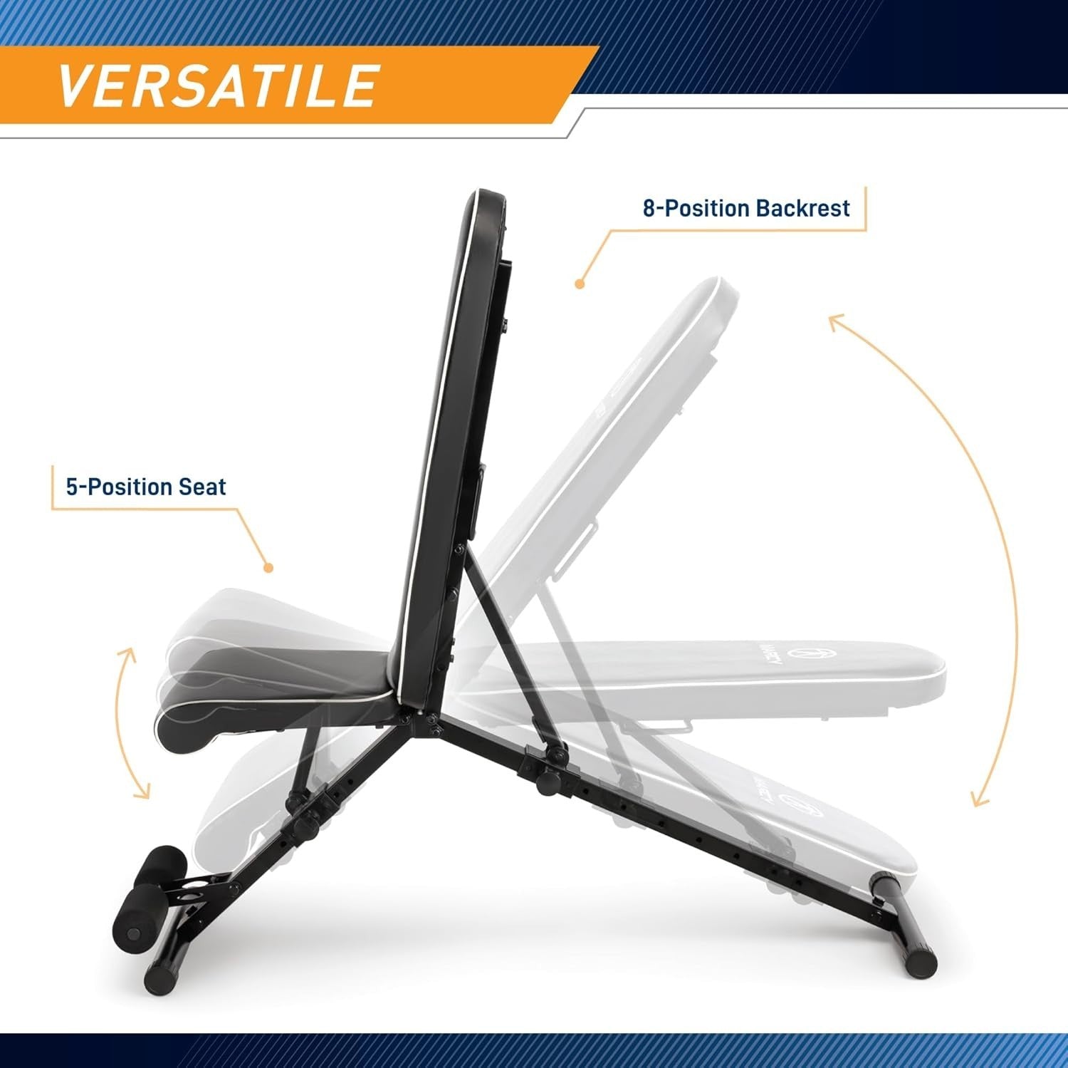 Assembly Free Adjustable Weight Bench Foldable 600lb Home Gym