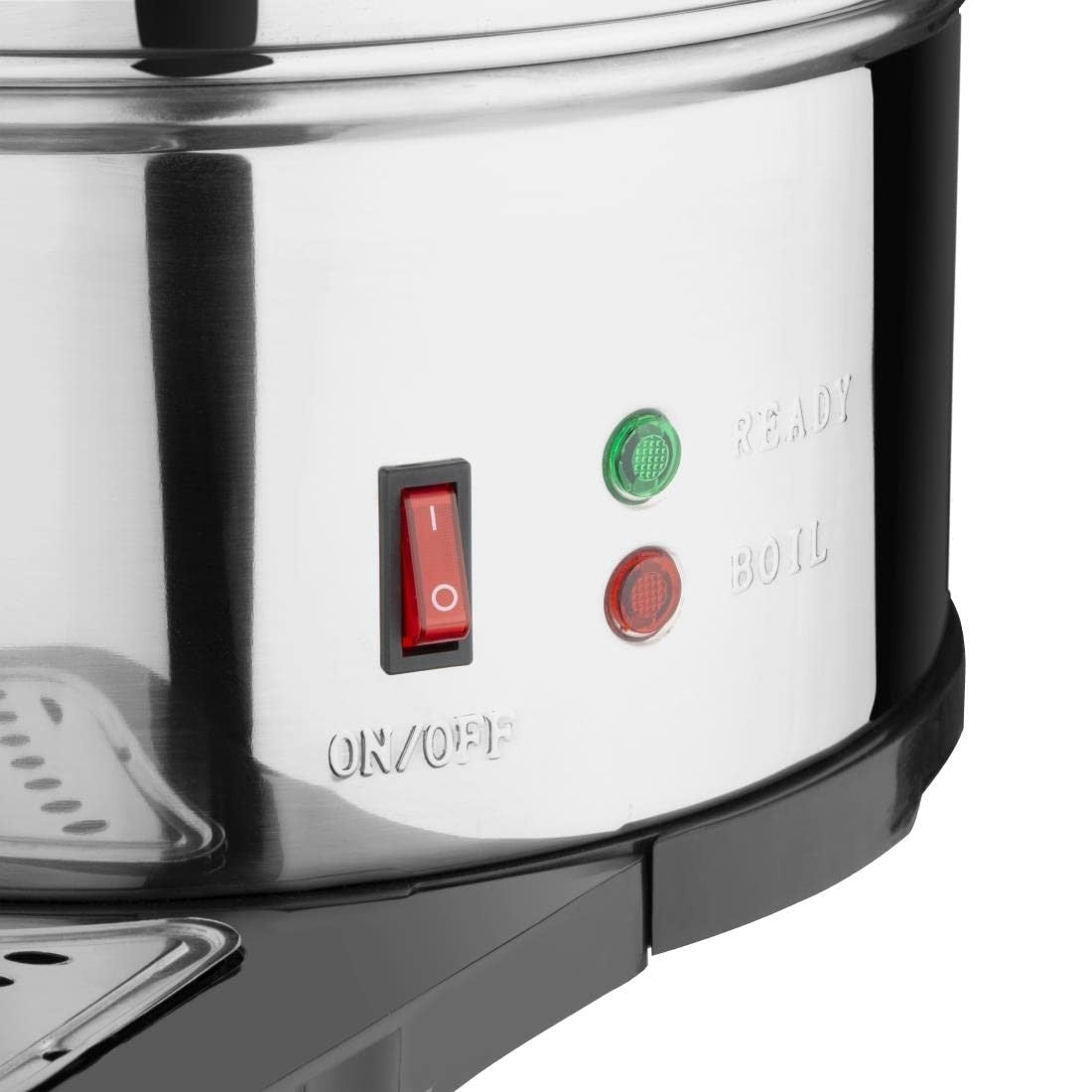 Large 15L Coffee Percolator | 100 Cup Capacity | Drip Tray | Safety Lock