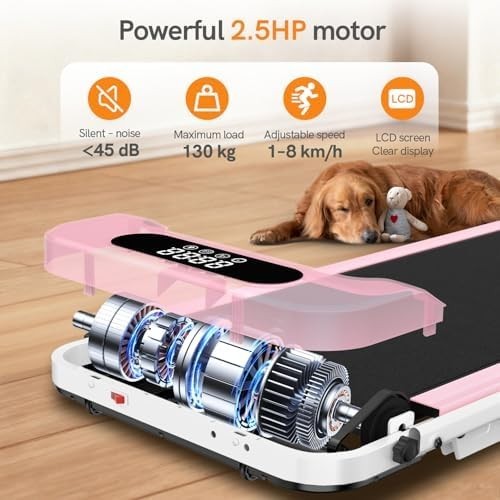 Compact Under Desk Treadmill Foldable Walking Pad 7% Incline Home Gym