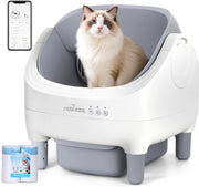 Self Cleaning Cat Litter Box App Control 76L Auto Odor Control Tray