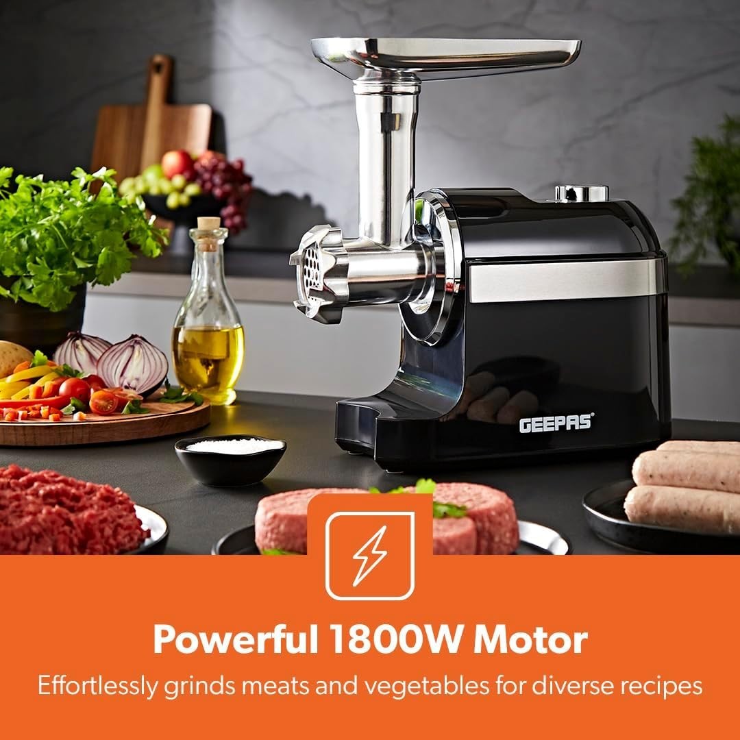 Electric Meat Grinder 1800W Meat Mincer Sausage Maker 3 Cutting Plates
