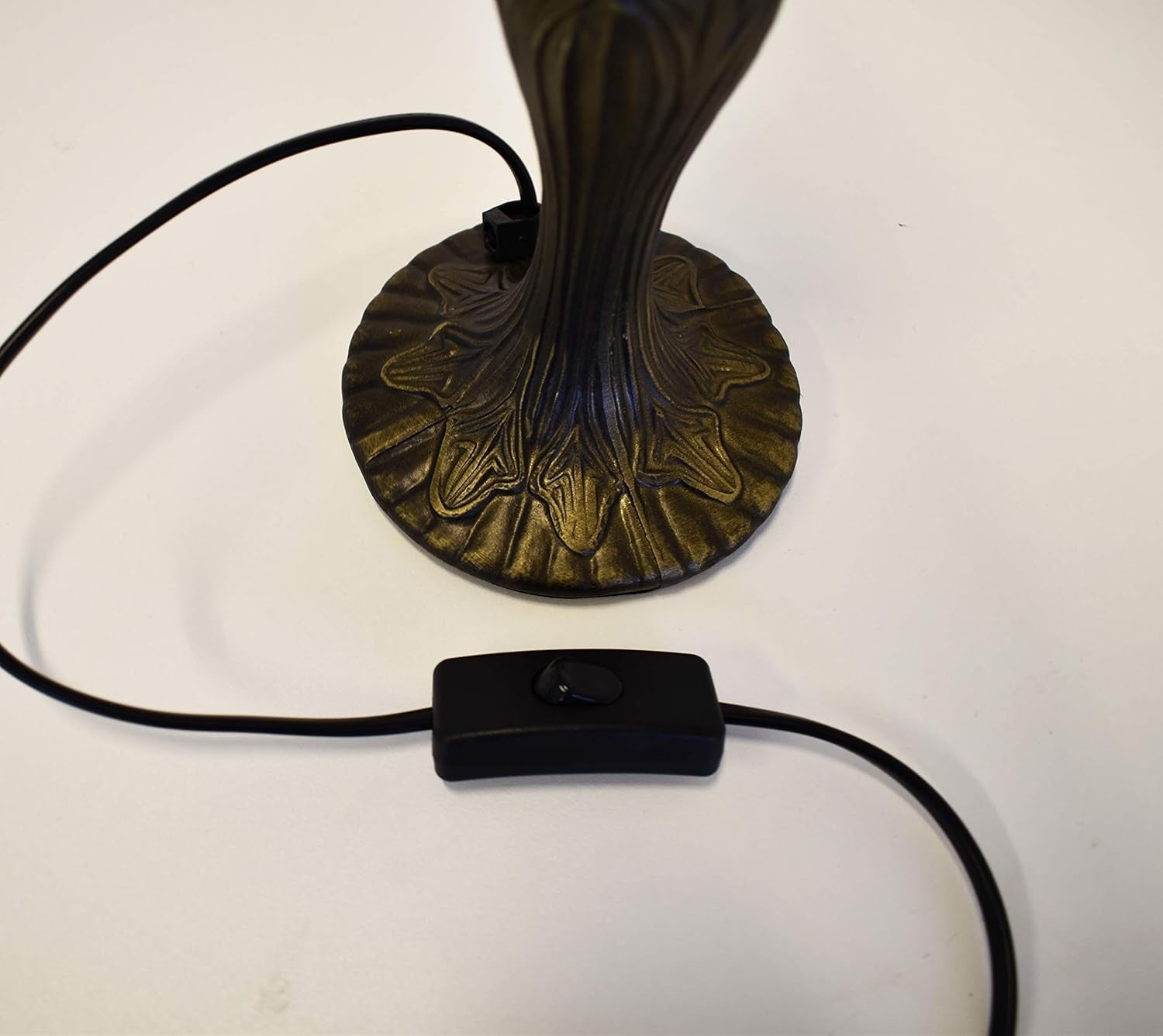 Tiffany Style Table Lamp Floral Stained Glass Antique Look 42cm E27