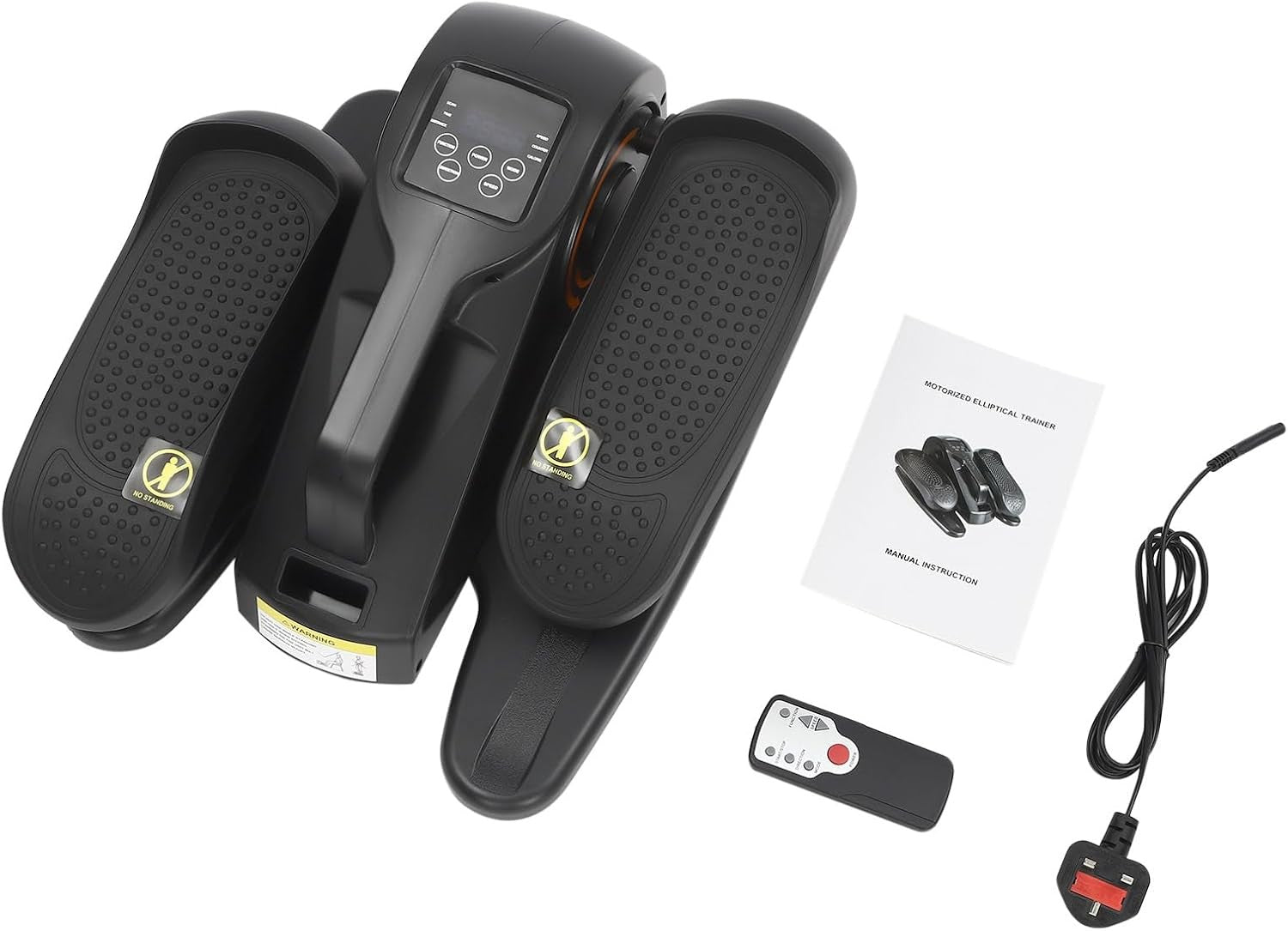 Under Desk Electric Elliptical Pedal Exerciser Quiet Remote LED Seated Trainer