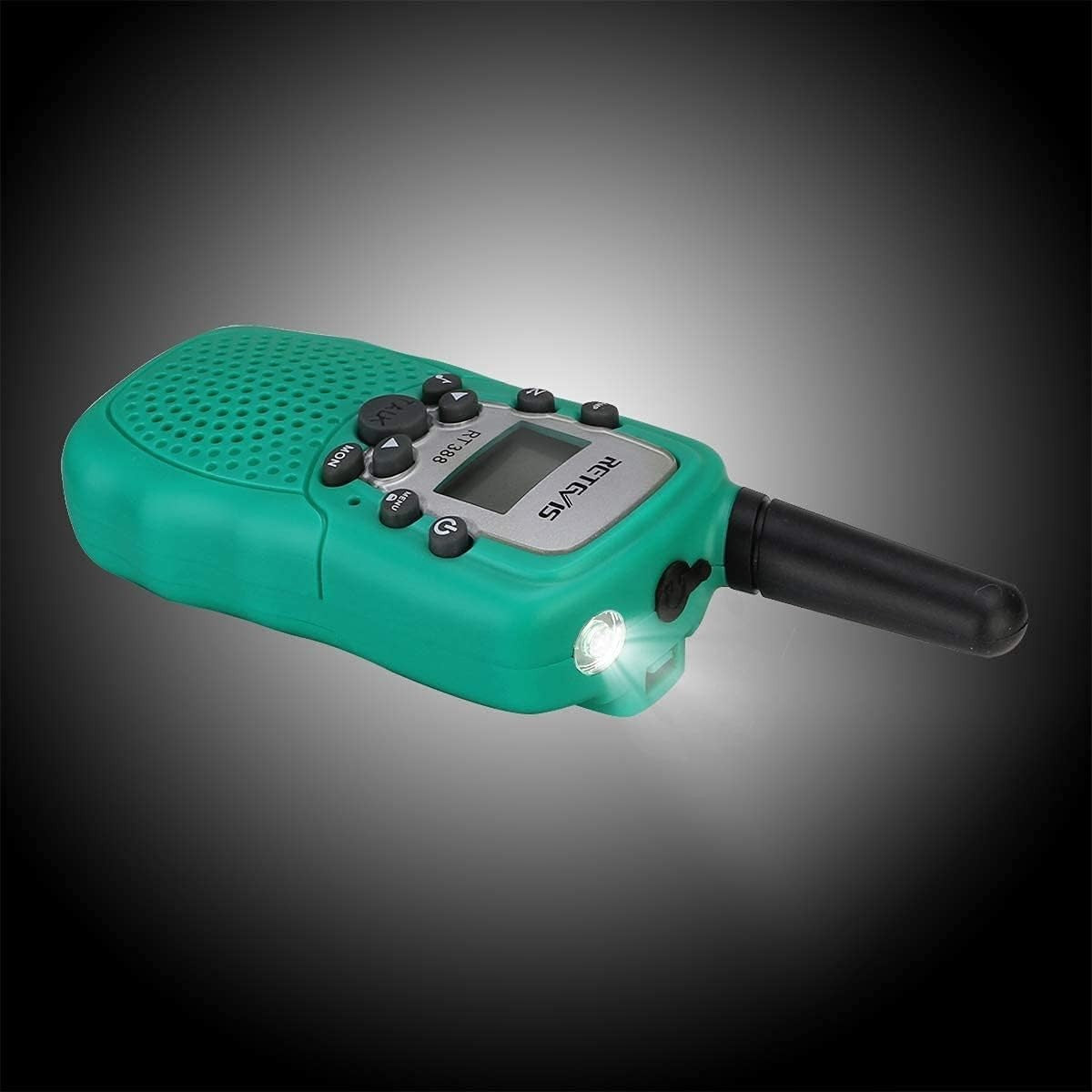 Kids Walkie Talkies 8 Channel VOX Flashlight Toy Gift 2 Piece Green