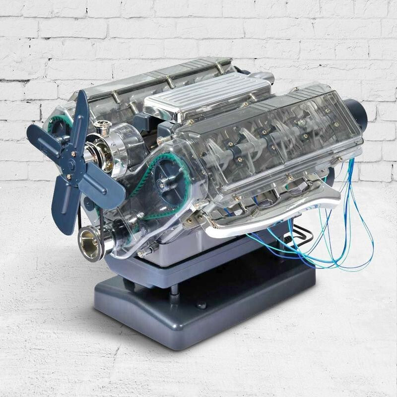 Build Your Own V8 Engine Kit - Interactive Model with Sounds & Lights - 300 Pcs