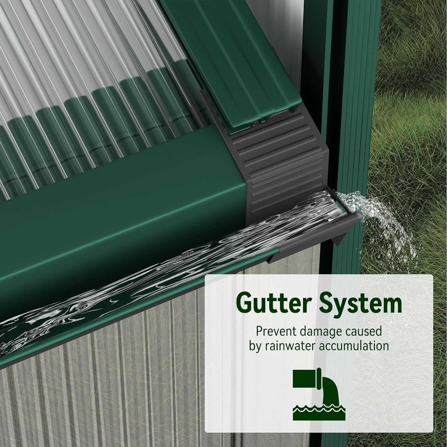 4x6ft Polycarbonate Greenhouse | Aluminium Frame Walk-In Grow Tent