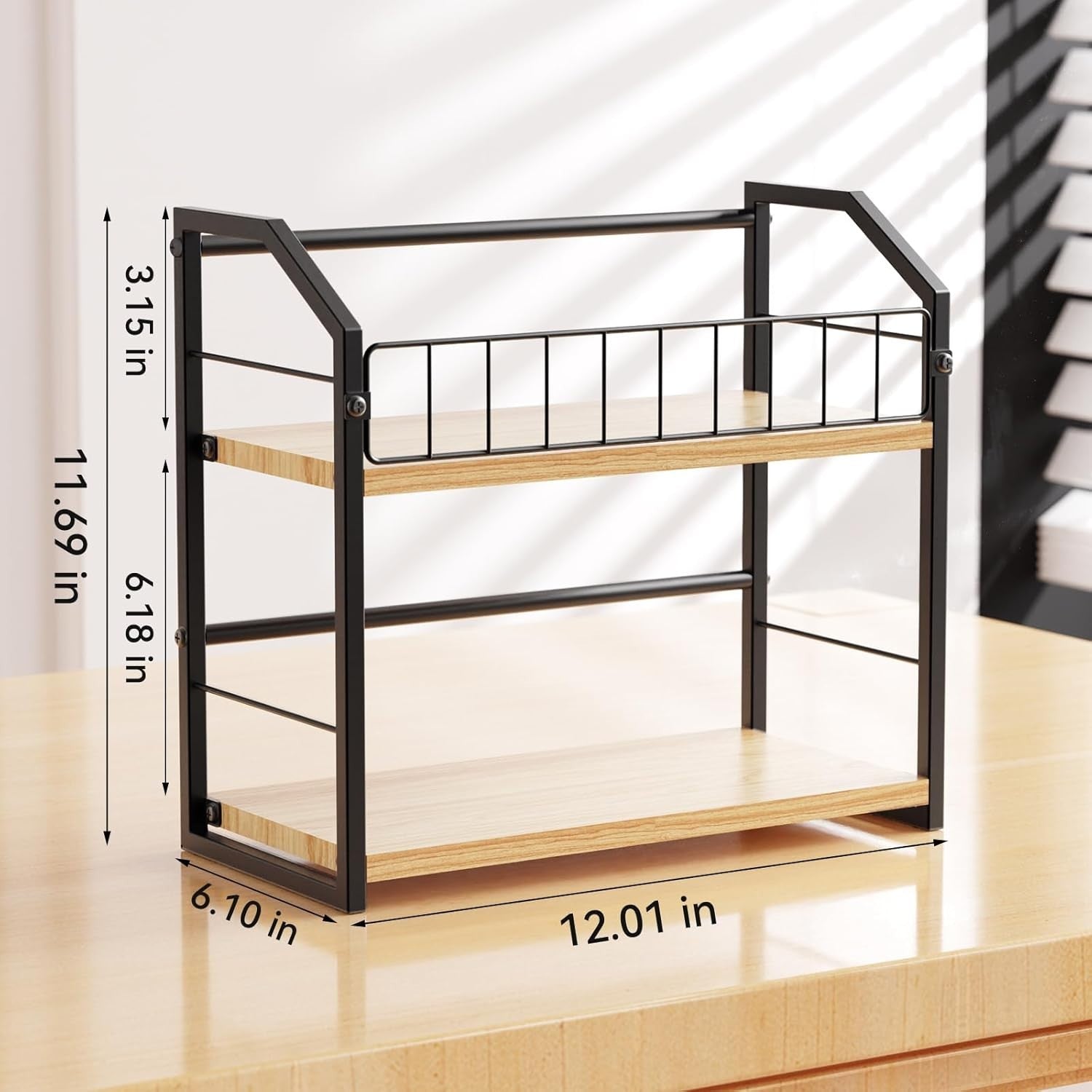 56 CD Vinyl Record Storage Rack 2 Tier Desktop Display Organizer Shelf