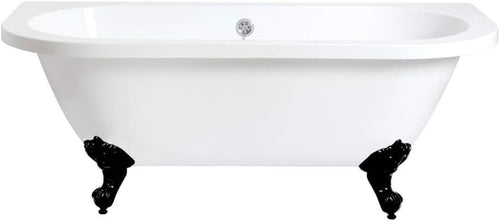 1685x780mm Double Ended Freestanding Back to Wall Bath – White Acrylic