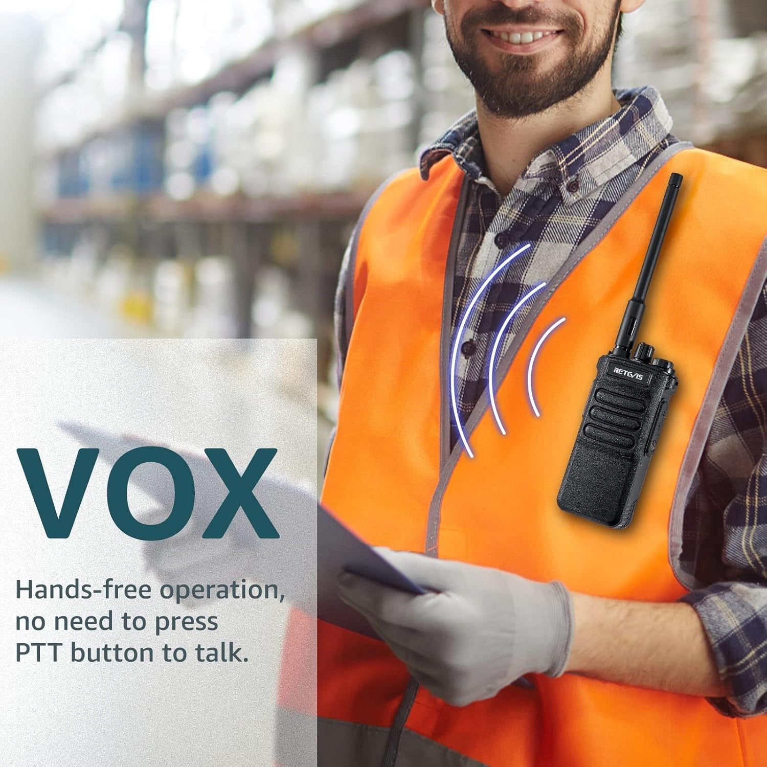 Long Range Walkie Talkies 3 Pack High Power 2600mAh VOX Rugged Radio