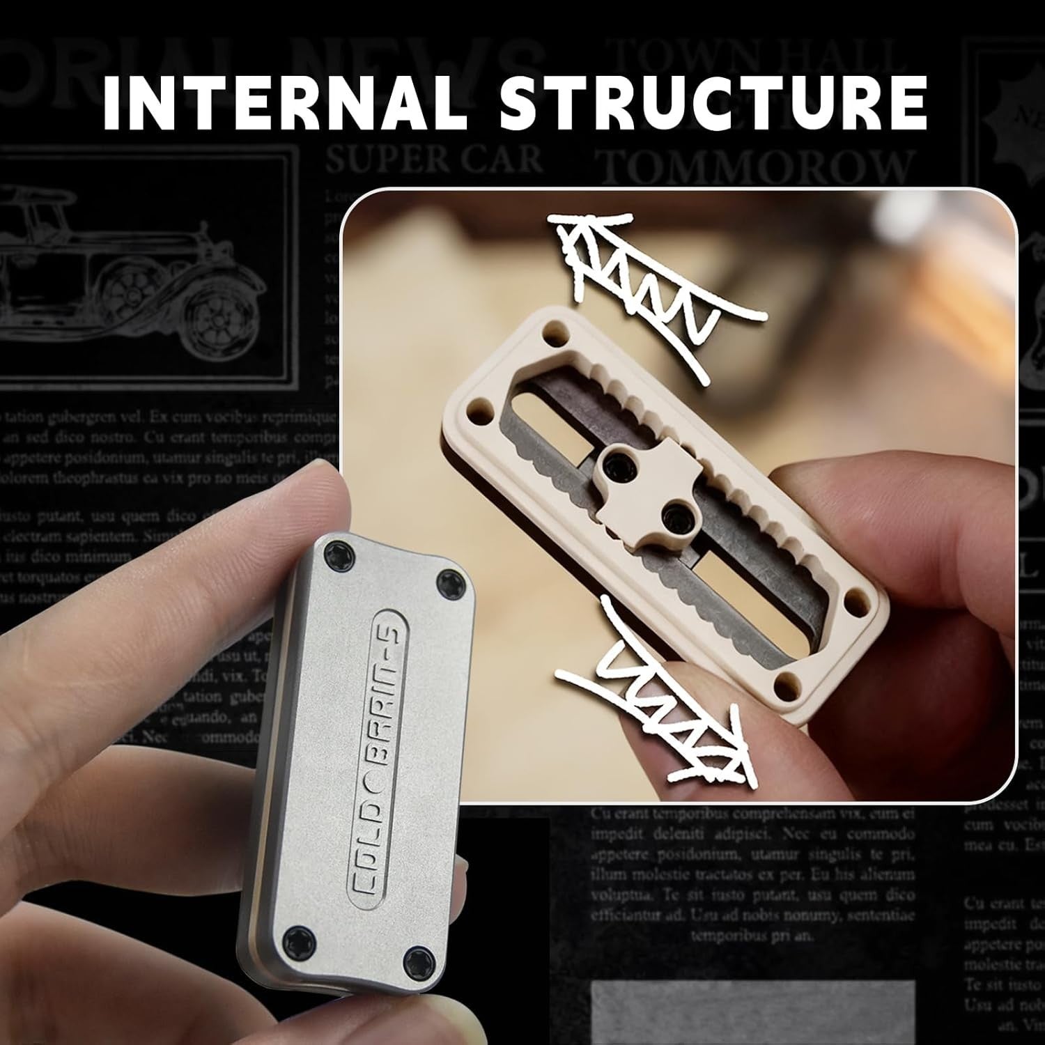 Mechanical Snake Fidget Slider Haptic Clicker Pocket EDC Stress Relief Toy