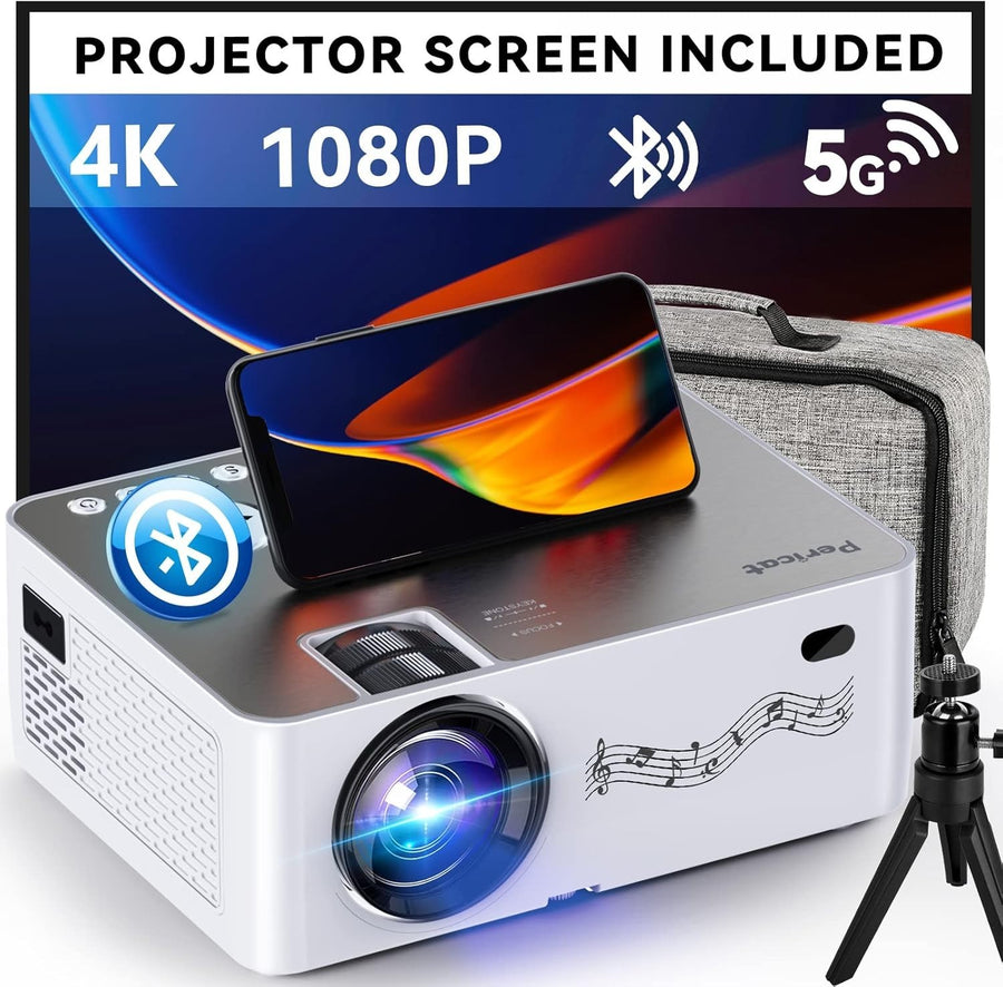 1080P Projector WiFi Bluetooth 4K Support 230 ANSI Outdoor Screen