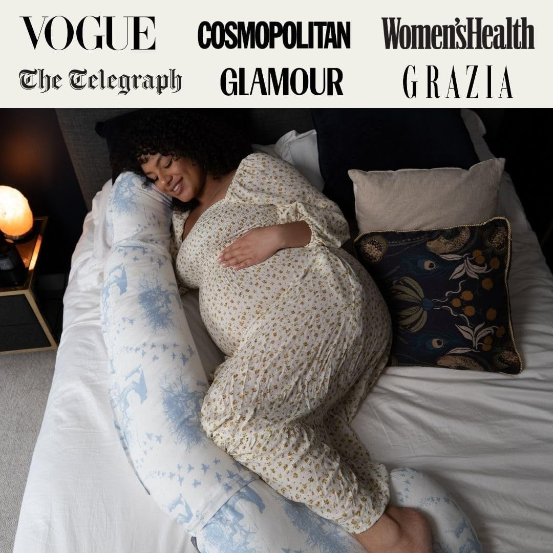 Full Body Pregnancy Pillow C Shape Maternity Support for Sleeping & Nursing