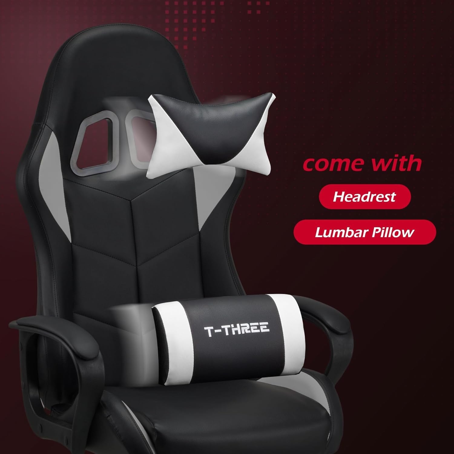 Ergonomic Gaming Chair High Back Swivel Office Chair White