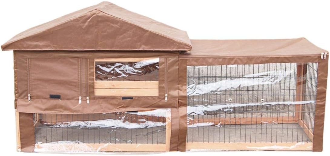 5ft Rabbit Hutch with Run Outdoor Wooden Weatherproof Cover