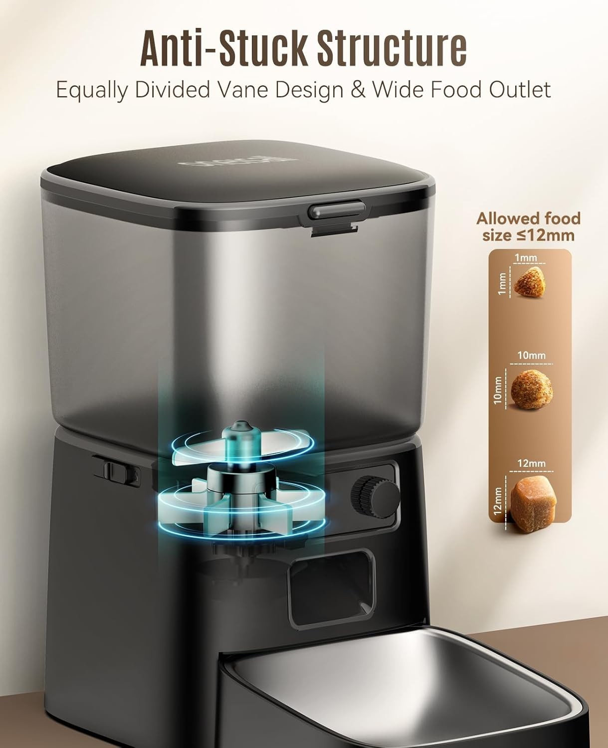 WiFi Automatic Cat Feeder 3.5L APP Control Timed Pet Food Dispenser