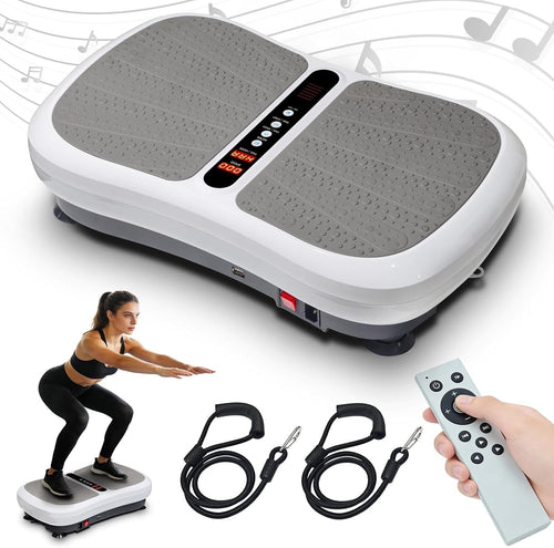 Portable Vibration Plate Exercise Machine Bluetooth Bands Whole Body Trainer